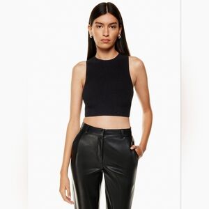 NWT Aritzia Babaton Sculpt Knit Racer Cropped Tank